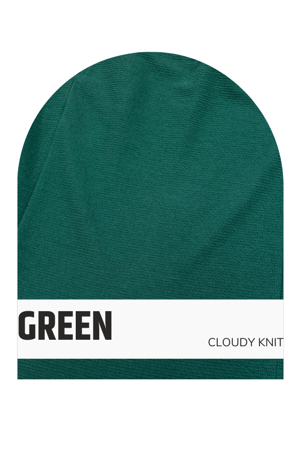 CLOUDY KNIT ROUND NECK 1/2 SLEEVE TOP
