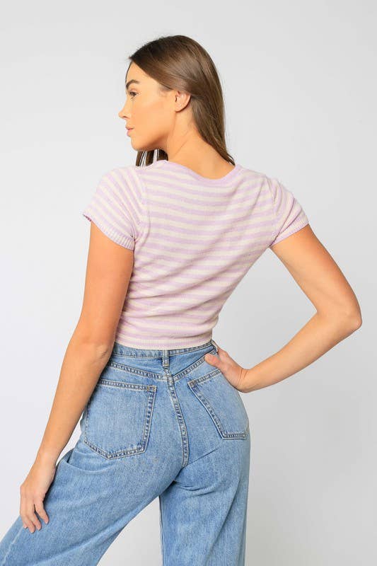 Striped Mini Sweater Top
