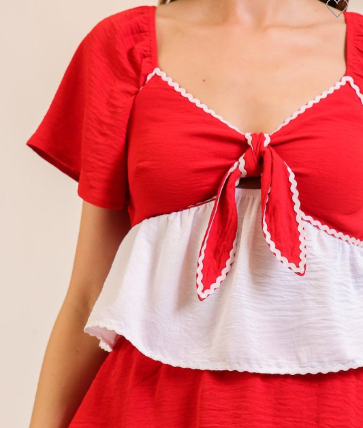 Gameday Tiered Bow Front Top