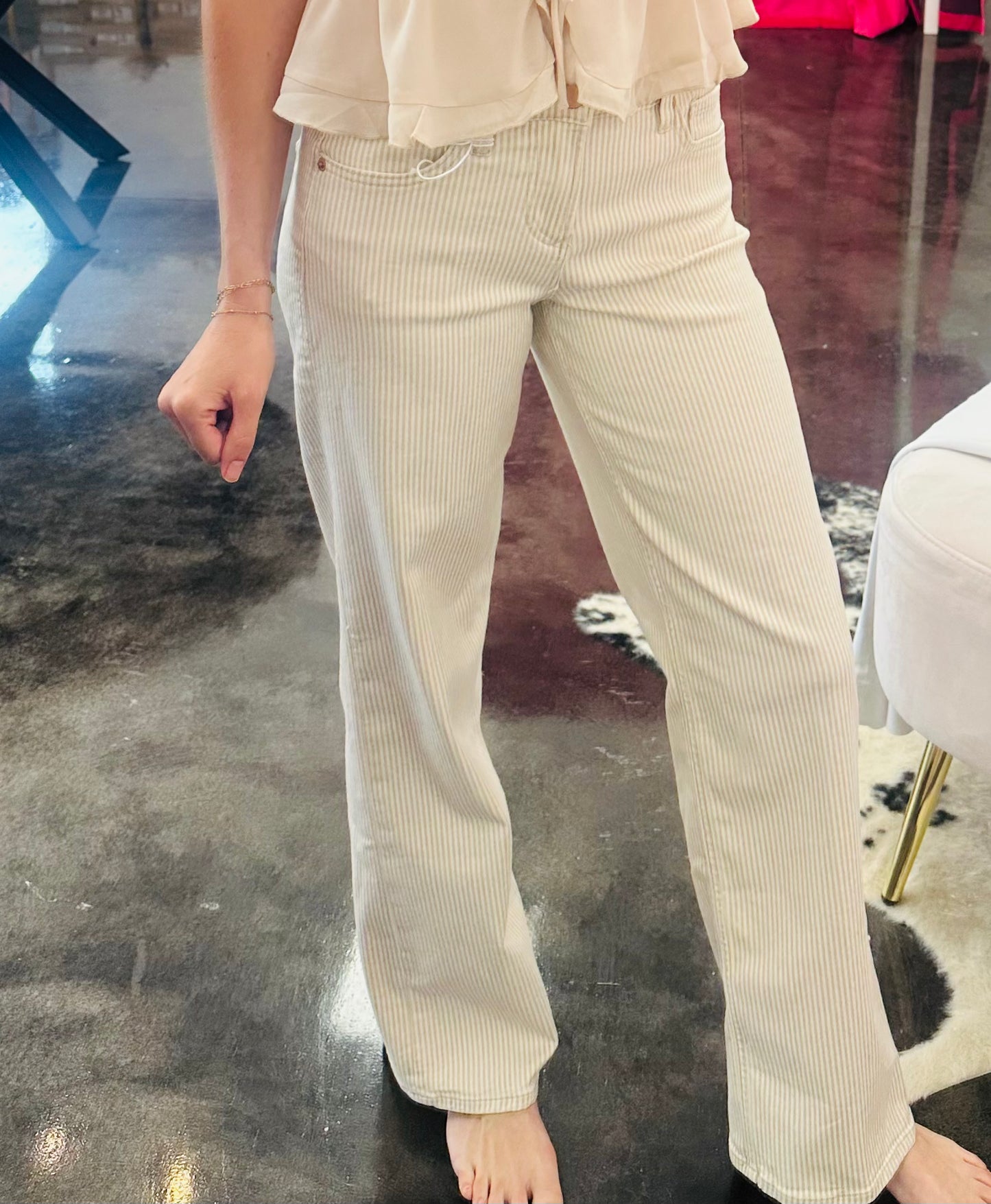 Dear John Taylor Khaki Stripe Jean