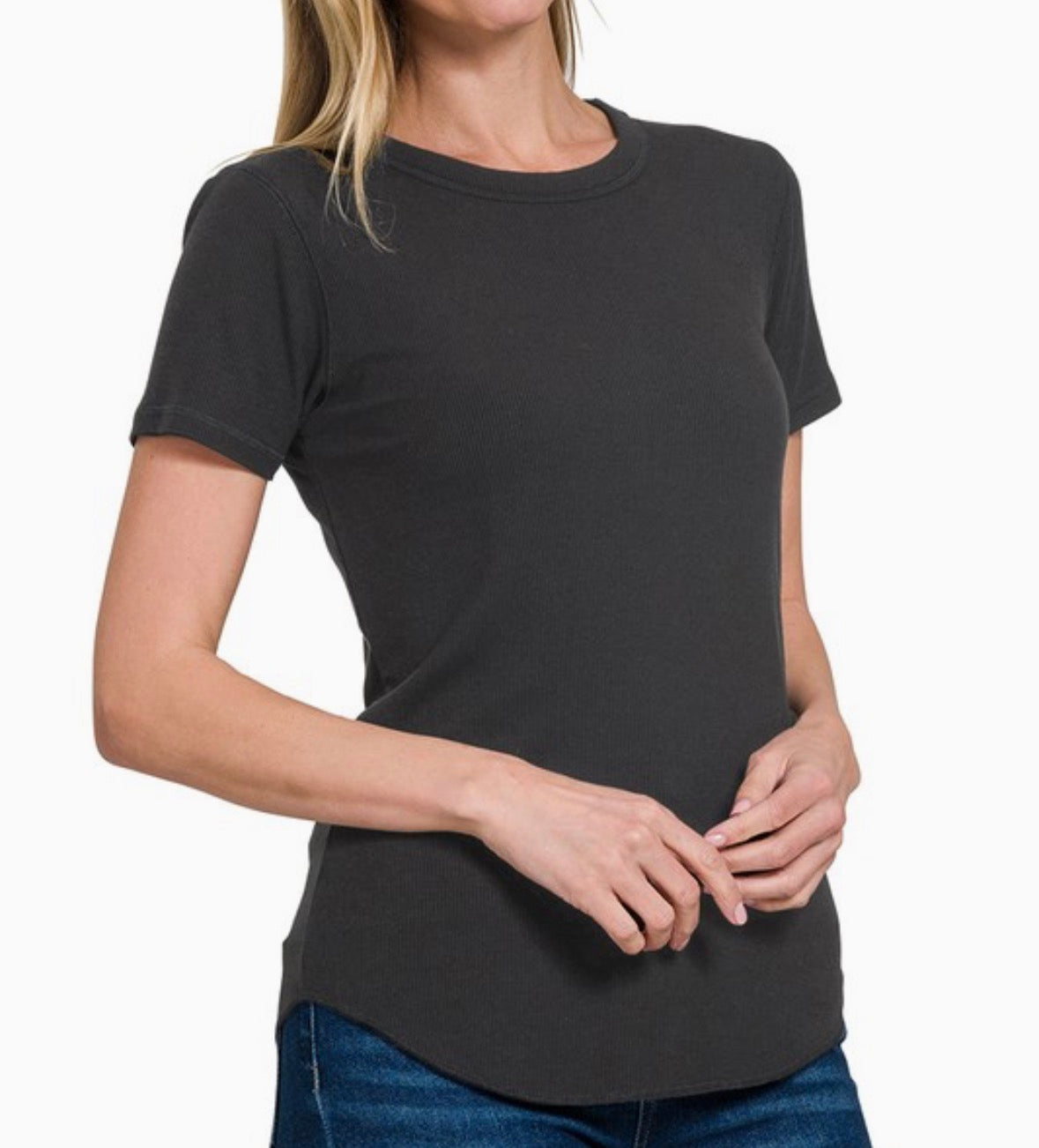 Ribbed Soft Basic Tee