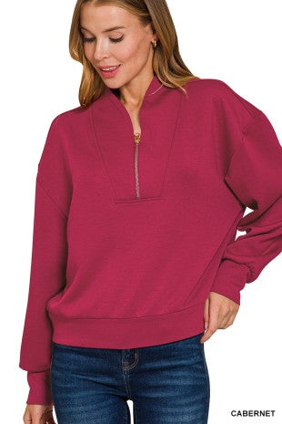Scuba 1/2 Zip Pullover Cabernet