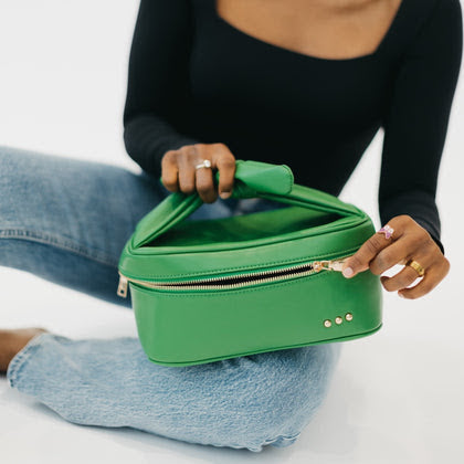 Bow Handle Make up Bag