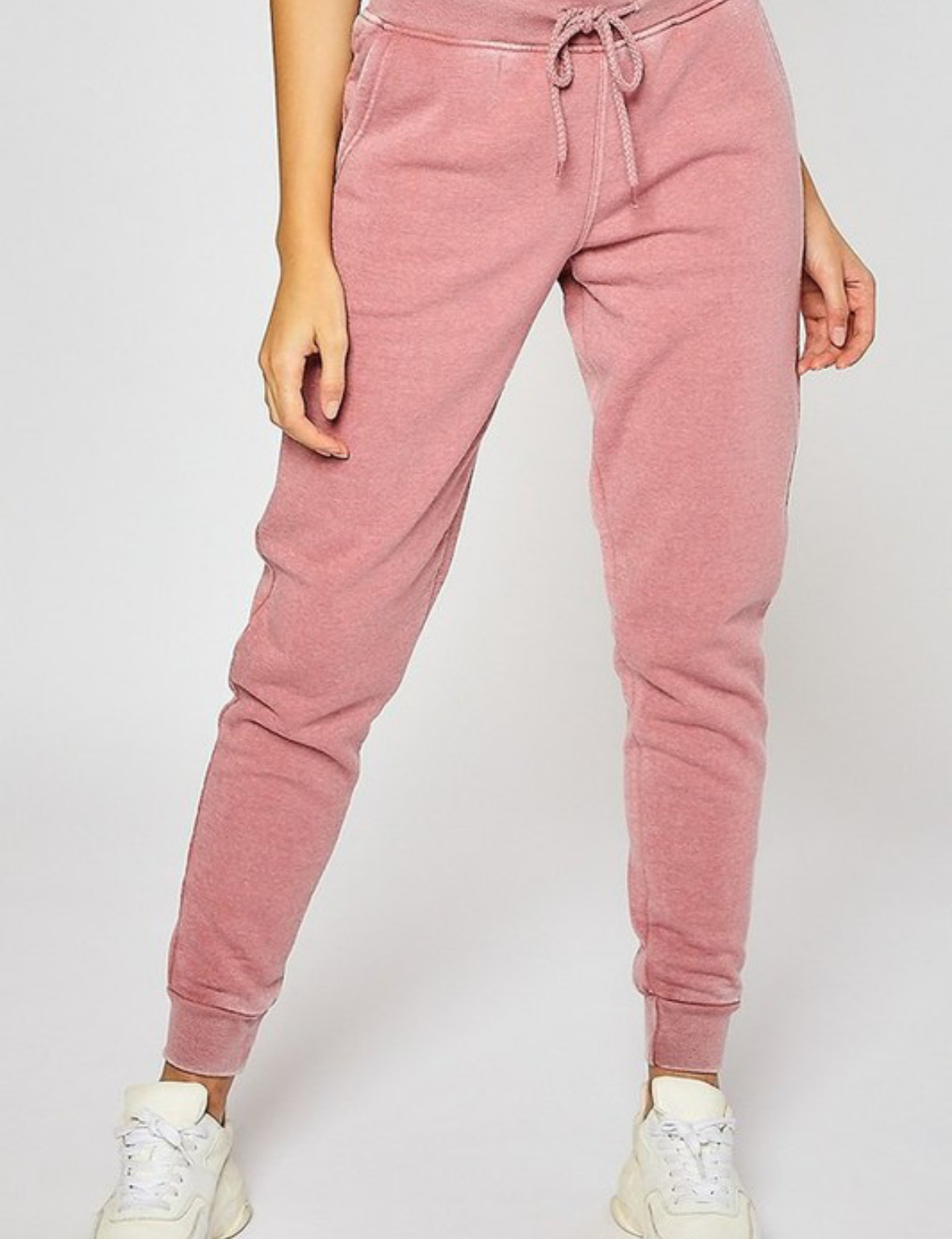 Burn Out Fleece Joggers Mauve