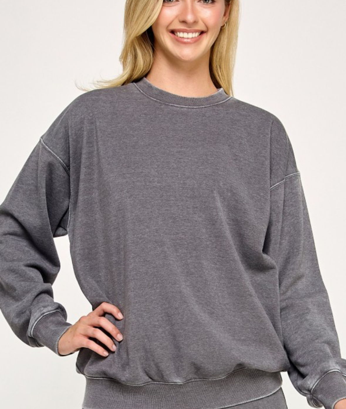 Grey Burn Out Sweatshirt