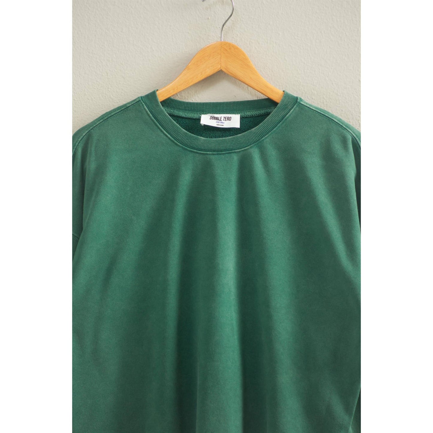 Cropped Crewneck Sweatshirt With Oversized Sleeves