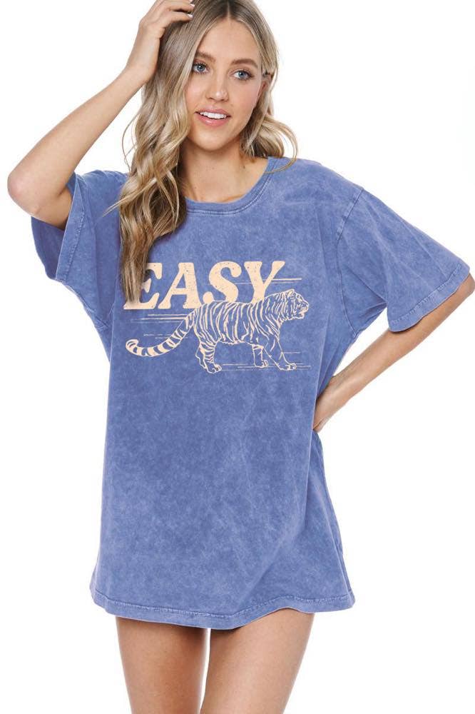 Easy Tiger Vintage Graphic S/S Washed Boyfriend Tee