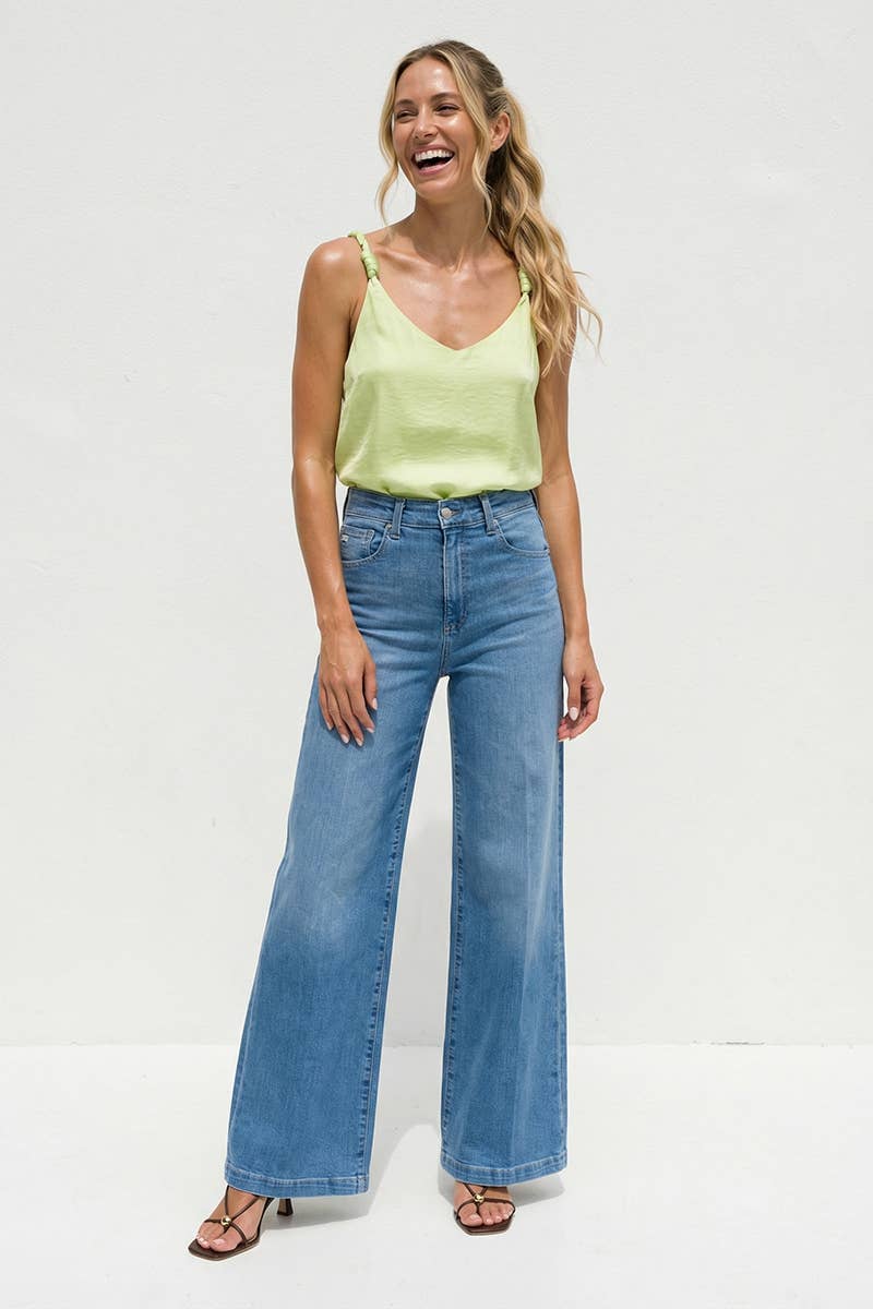 Sleeveless Tank Top With Cord Detail