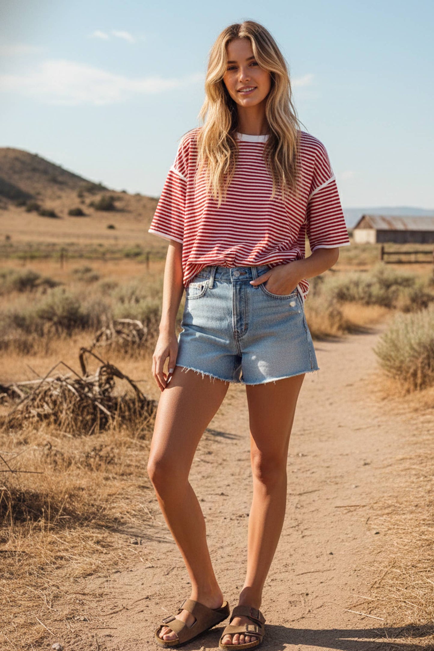 Striped Oversized Knit Top