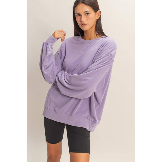 Mineral Washed Crew Neck Sweatshirt