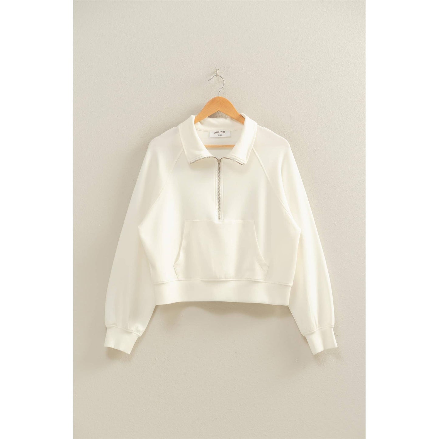 Scuba Half Zip-Up High Neck Collar Sweatshirt