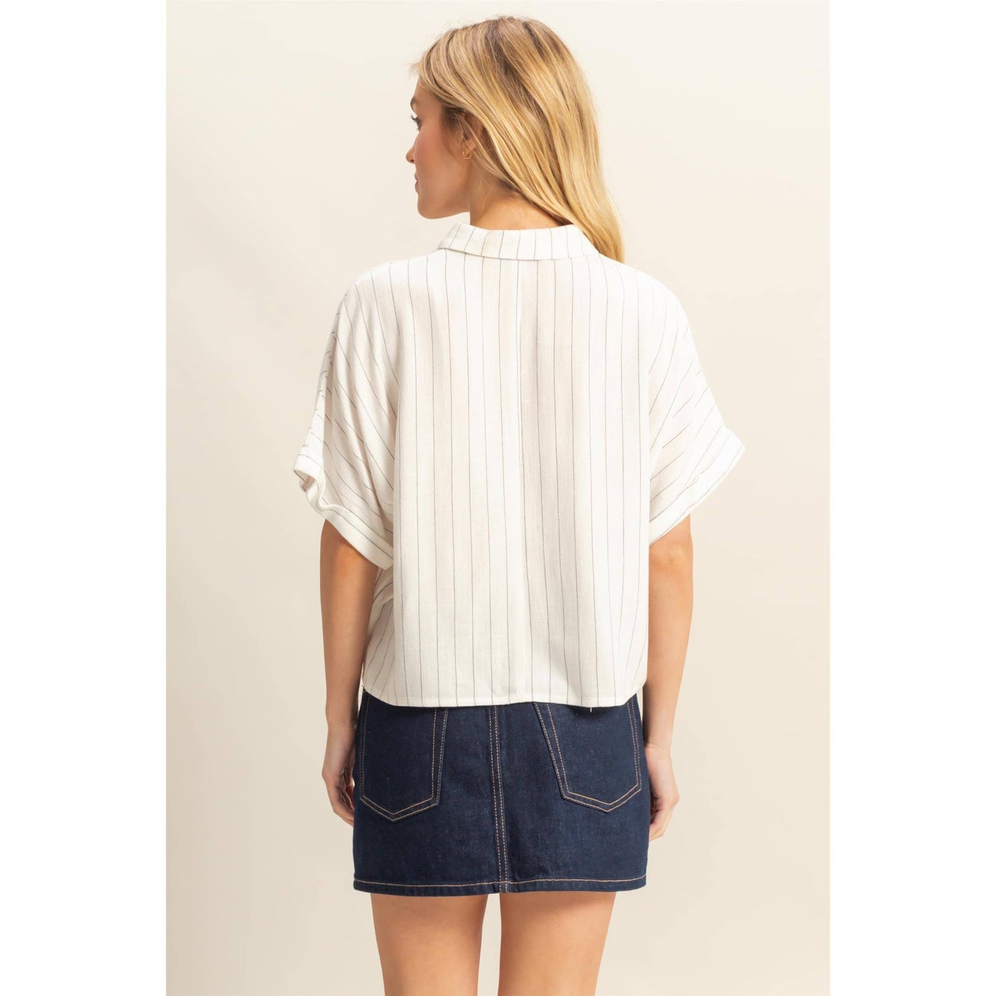 Linen Striped Button Down Shirt