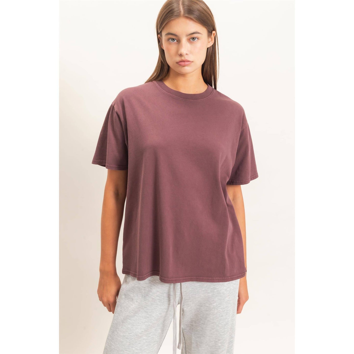 Crew Neck Pigment Dye T-Shirt