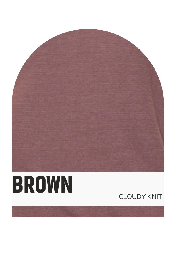 ROUND NECK CLOUDY KNIT 1/2 SLEEVE TOP