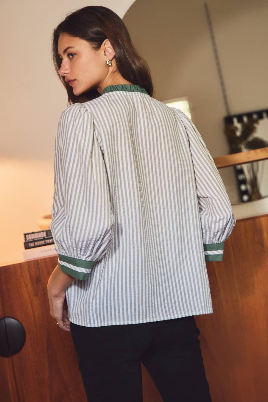 Striped Woven Blouse