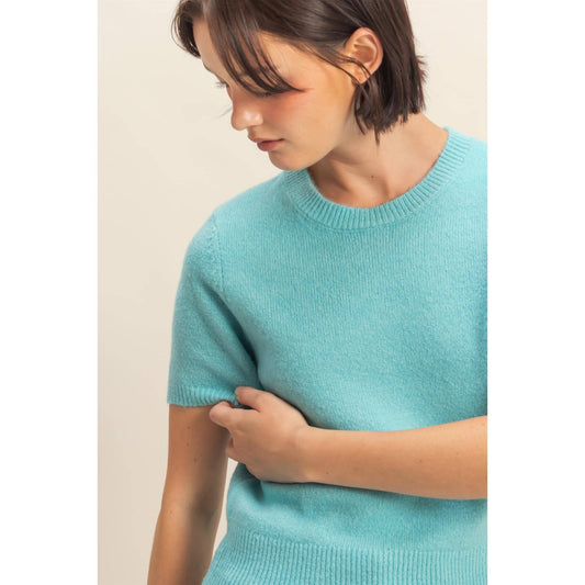 Short Sleeve Sweater Top