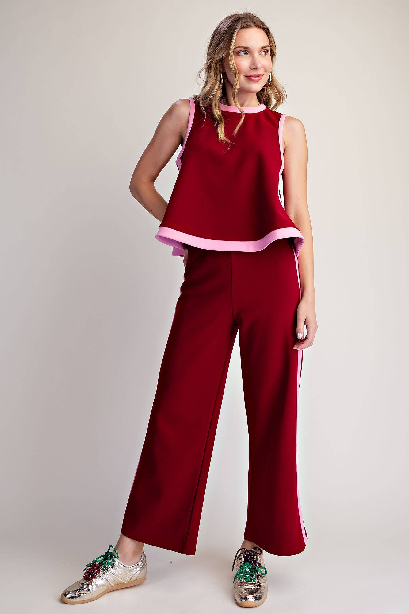 Everyday Pull-On Contrast Pants