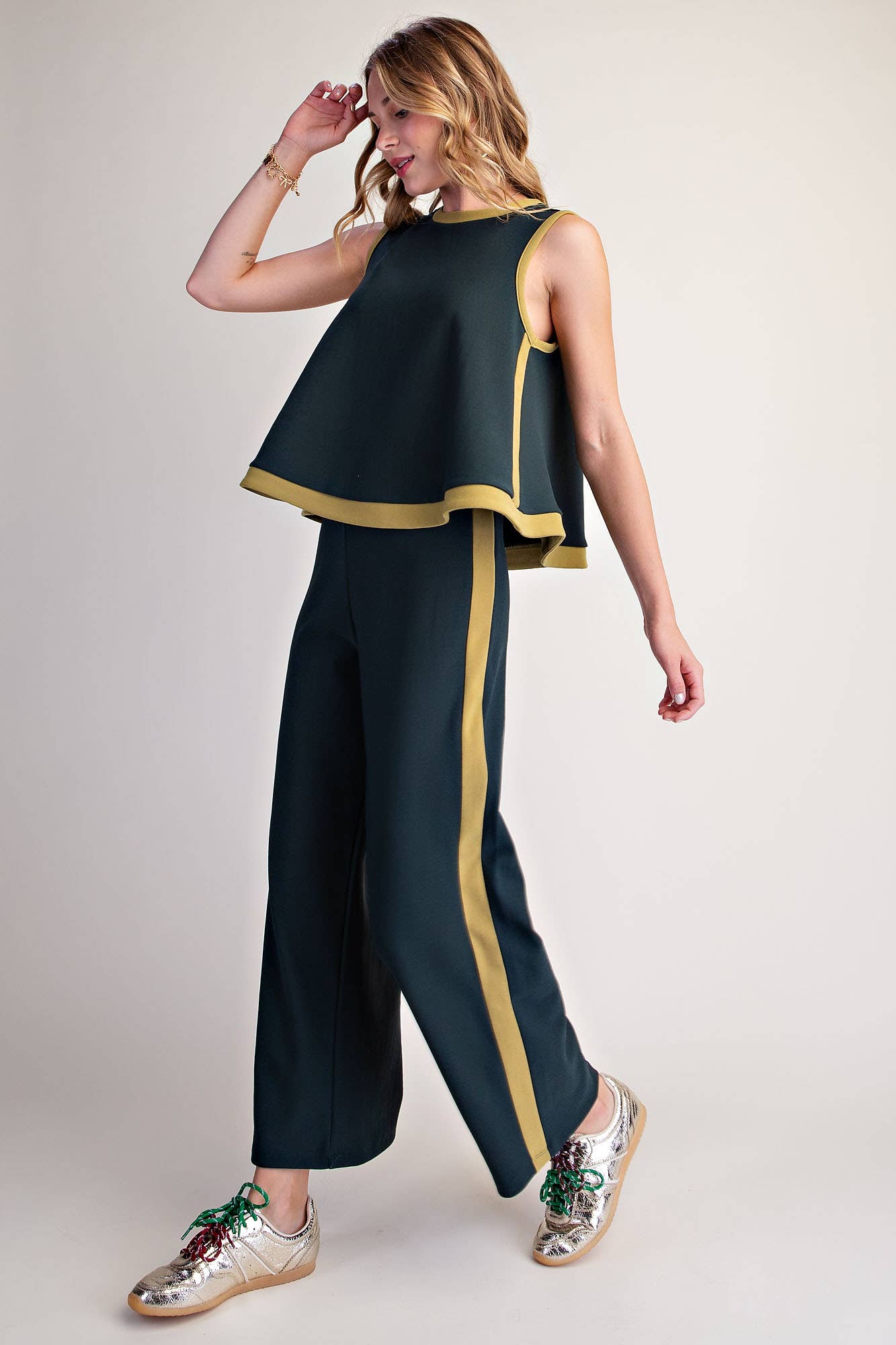 Everyday Pull-On Contrast Pants