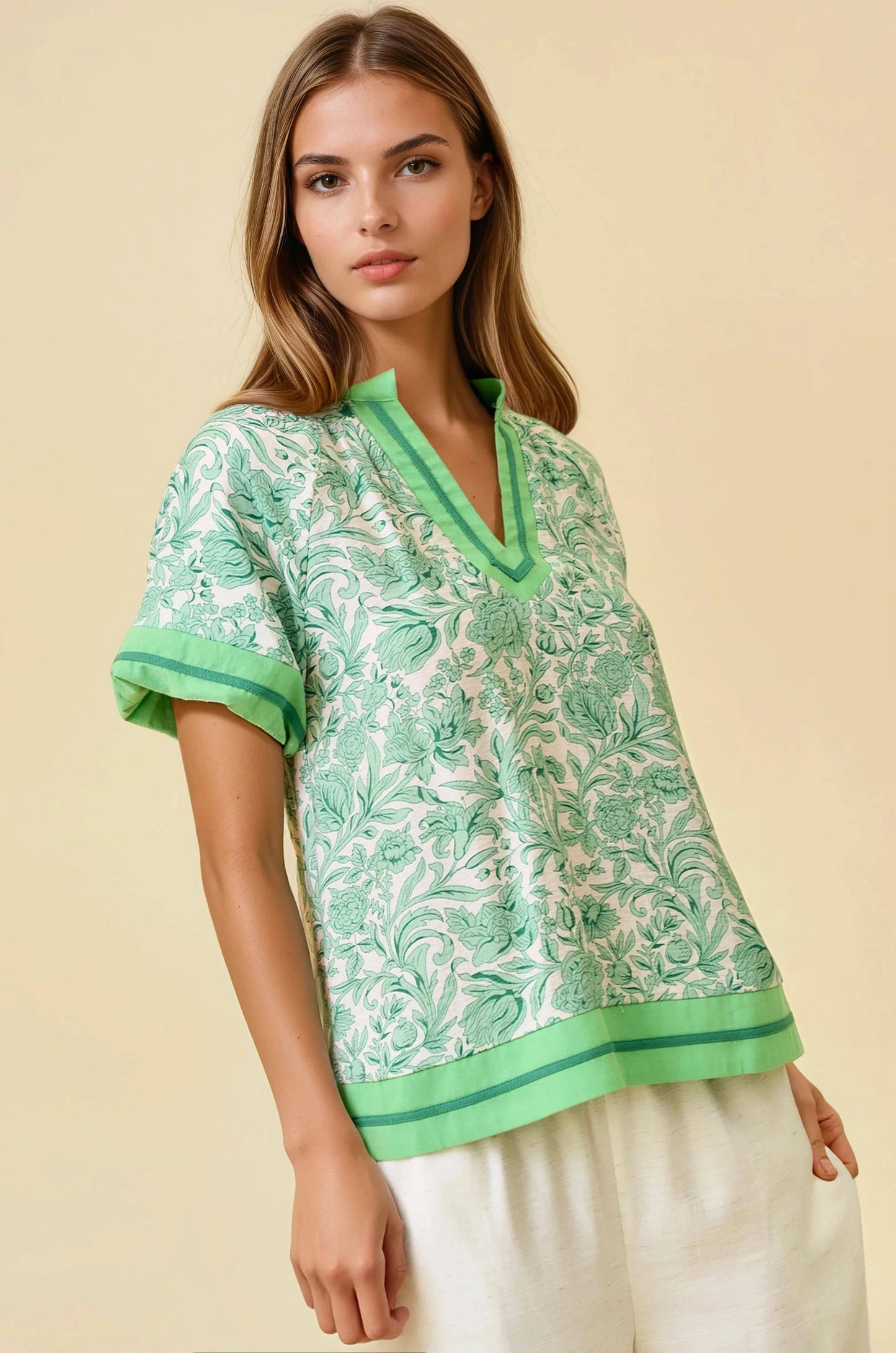 FLORAL PRINTED RUFFLE TIERED TOP