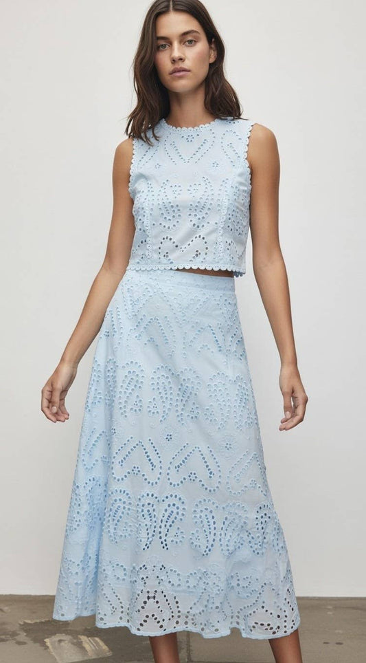 Eyelet Skirt Sets