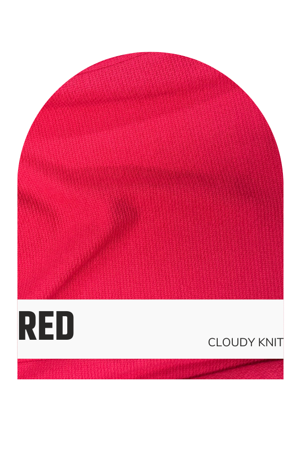 ROUND NECK CLOUDY KNIT 1/2 SLEEVE TOP