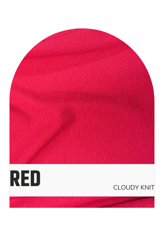 ROUND NECK CLOUDY KNIT 1/2 SLEEVE TOP
