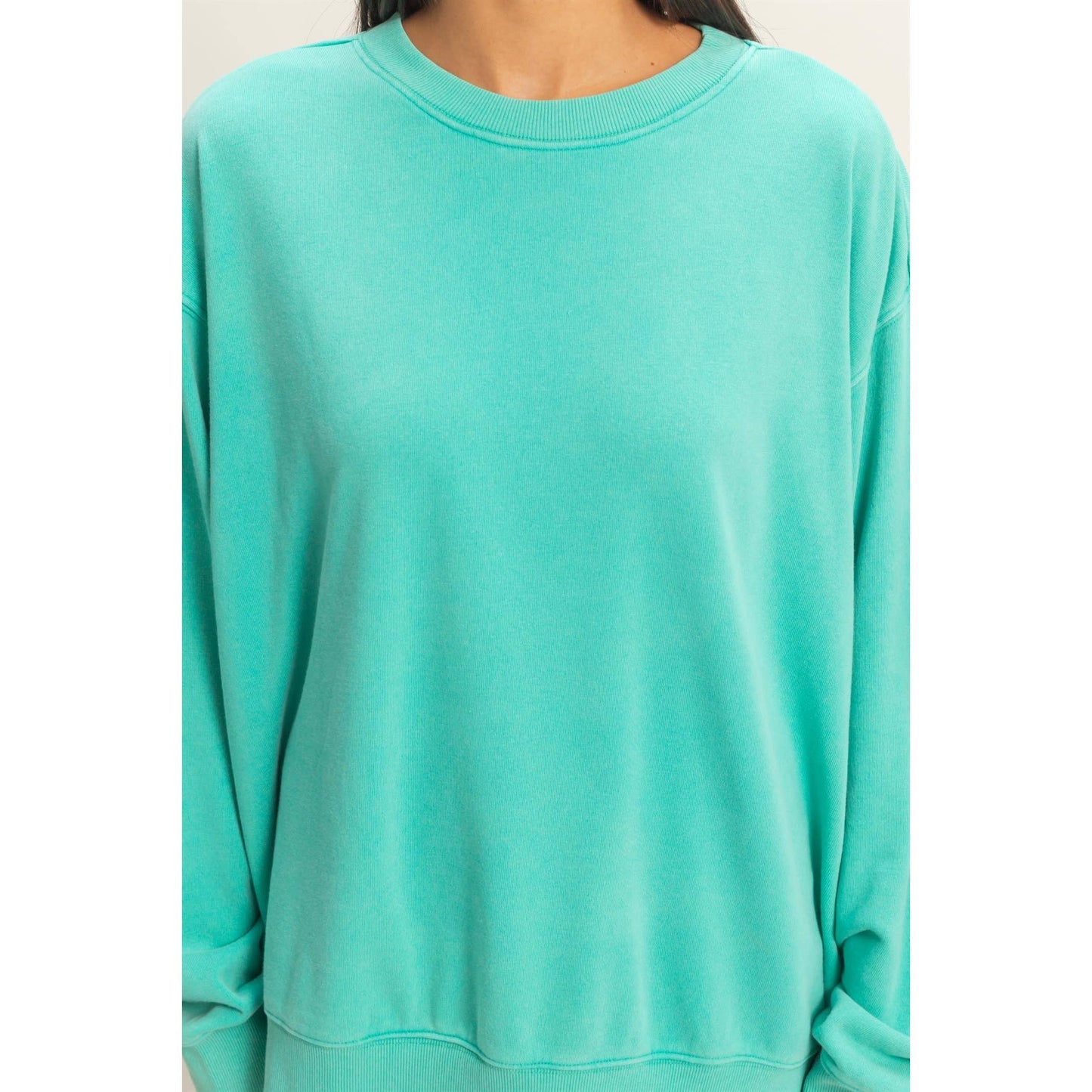 Mineral Washed Crew Neck Sweatshirt