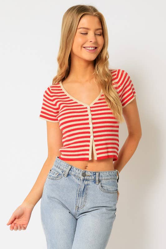 Striped Mini Sweater Top