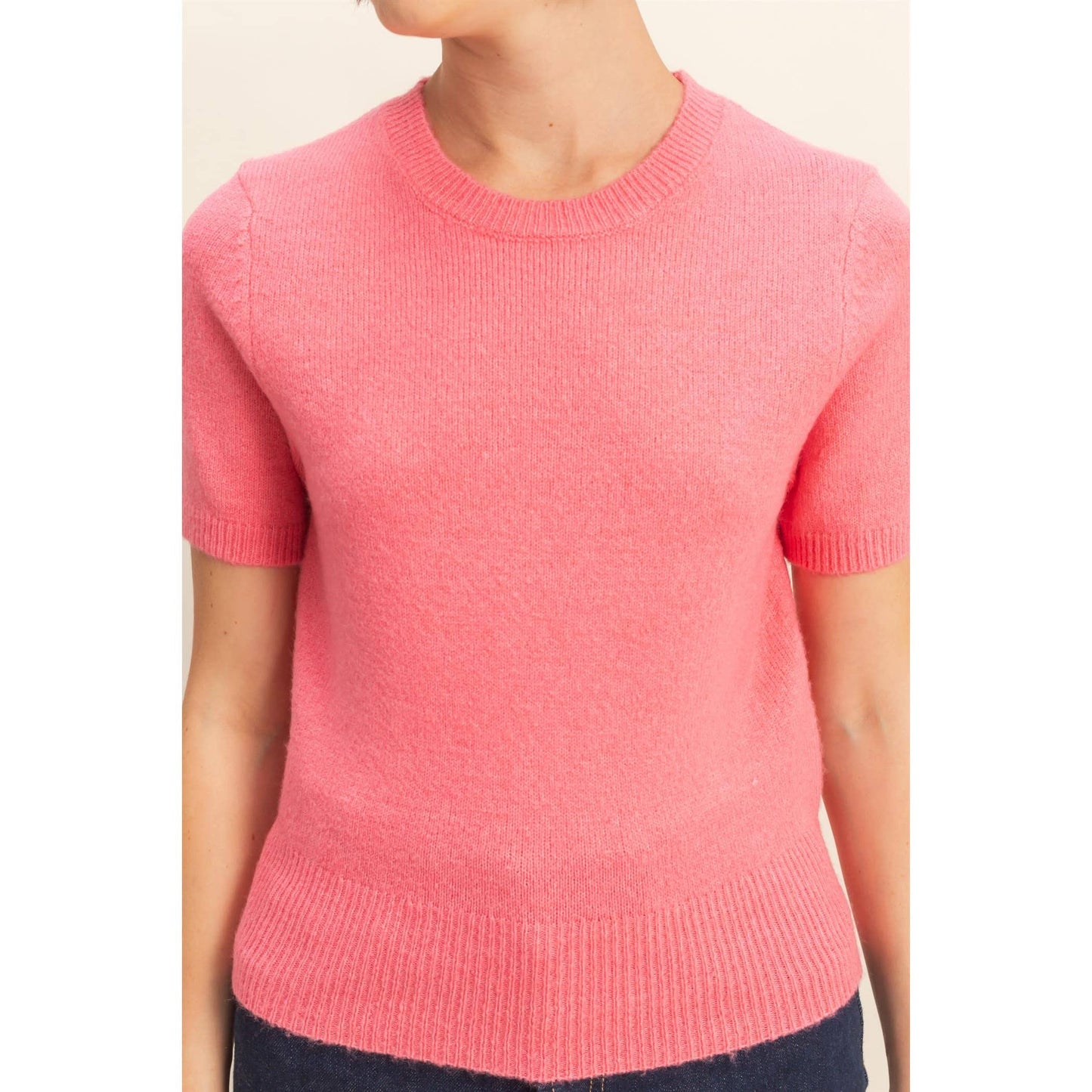 Short Sleeve Sweater Top
