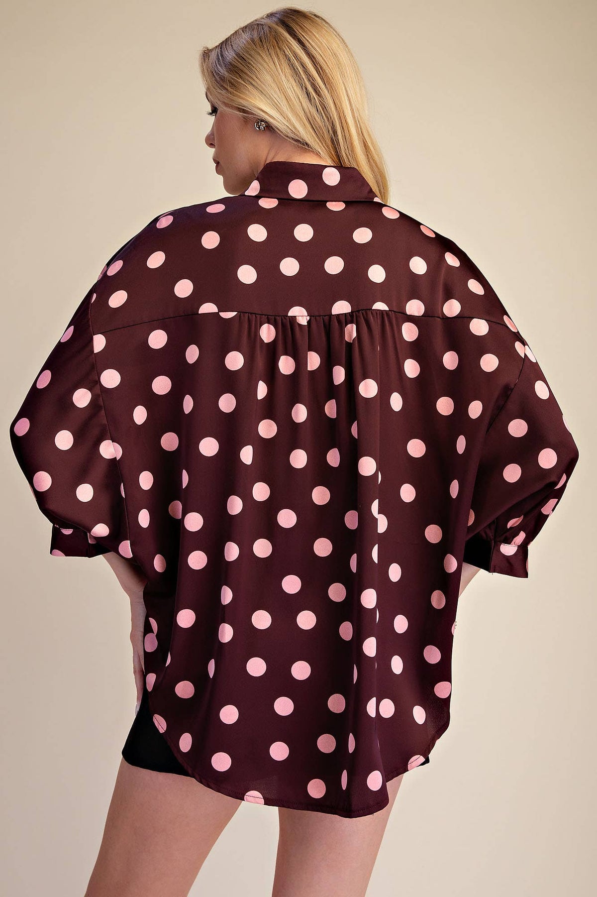 Polka Dot Oversized Shirt