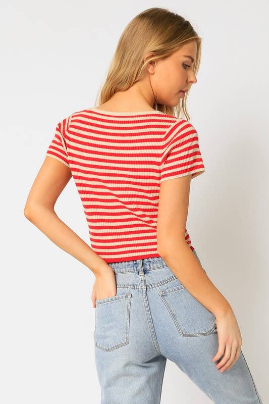 Striped Mini Sweater Top