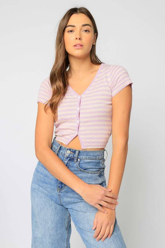 Striped Mini Sweater Top