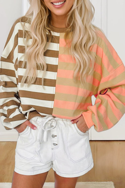 Colorblock Drop Shoulder Sweatshirt