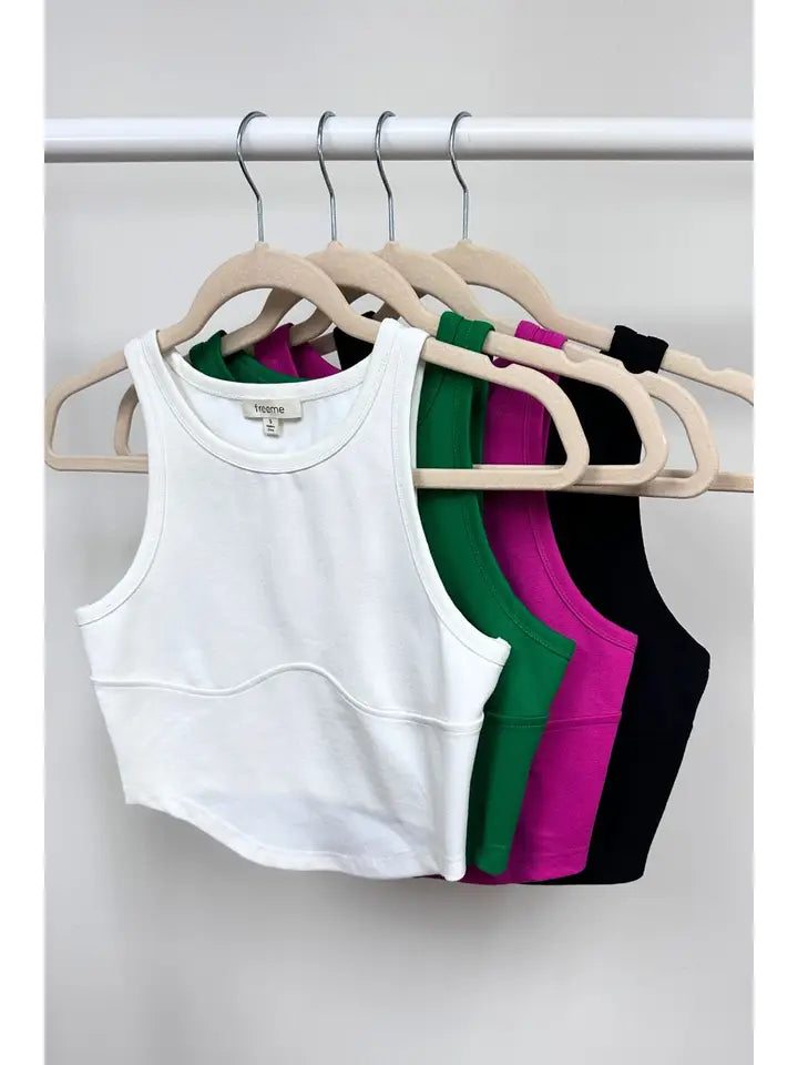 Crop Tank Activewear Cream