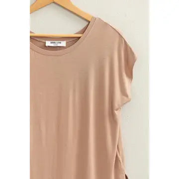 HYFVE Dolman Short Sleeve Top - Tan