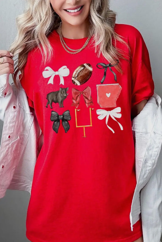 Arkansas Football Red Tee