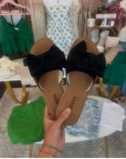 Bow Sandals Black