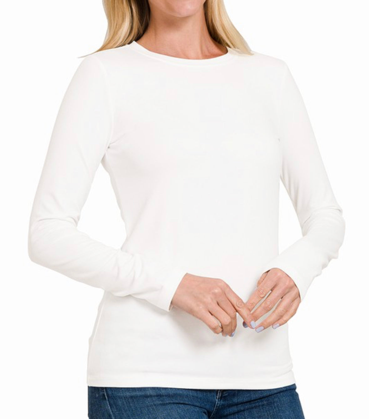 Microfiber Long Sleeve Off White