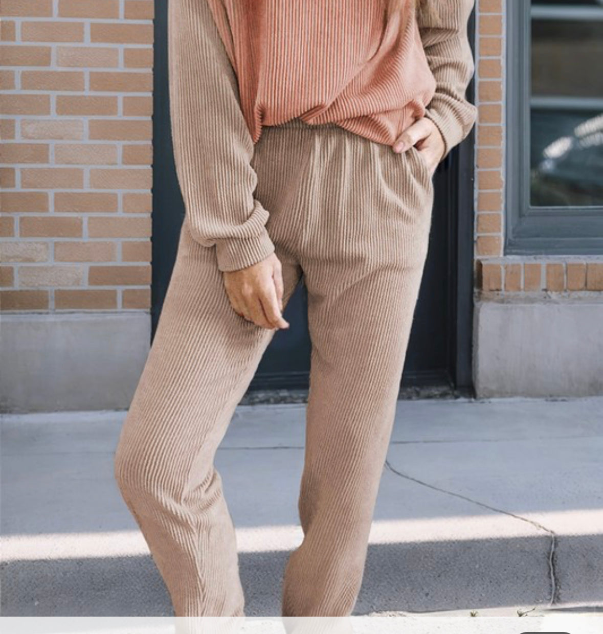 Corded Joggers Khaki