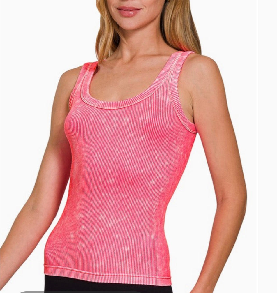 2 Way Mineral Tank Neon Pink