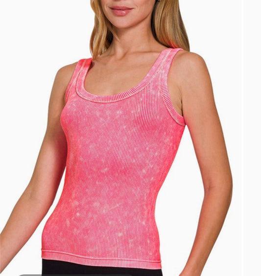 2 Way Mineral Tank Neon Pink