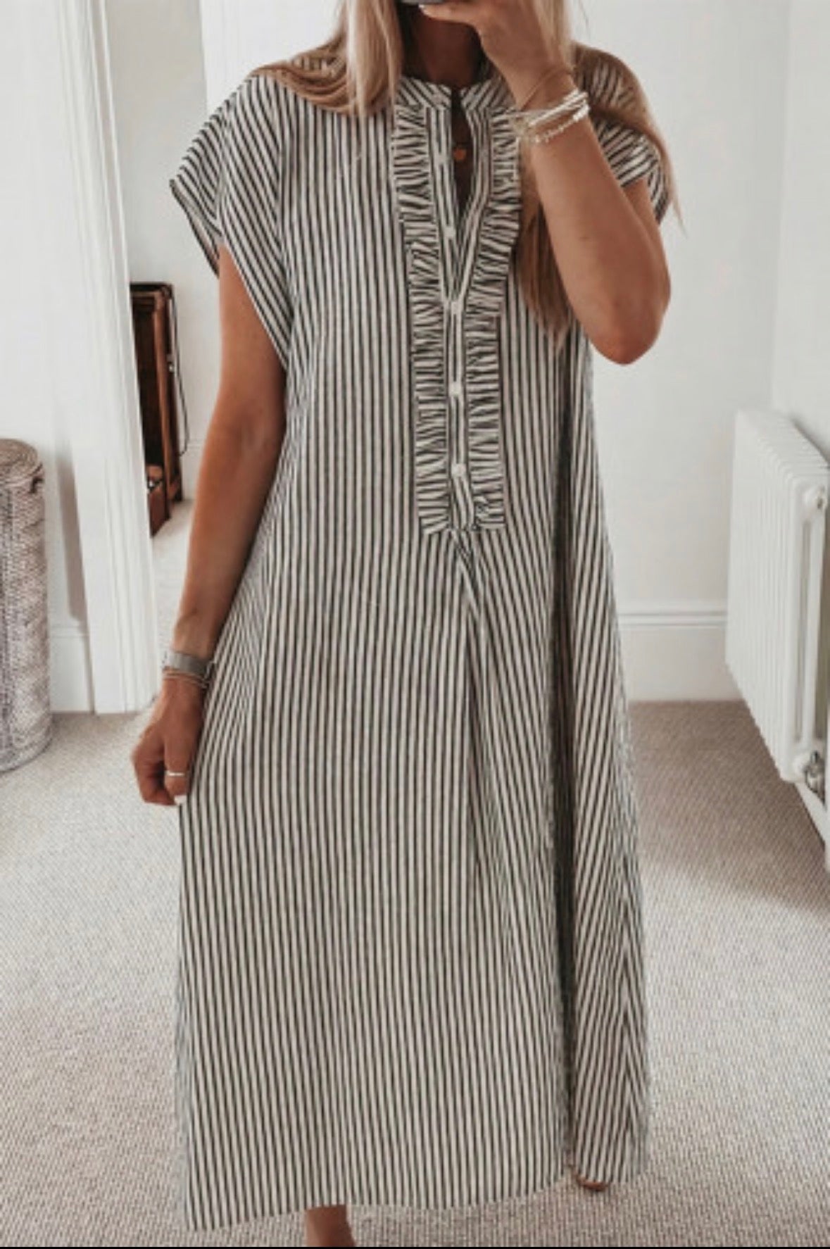 Black Stripe Maxi Dress
