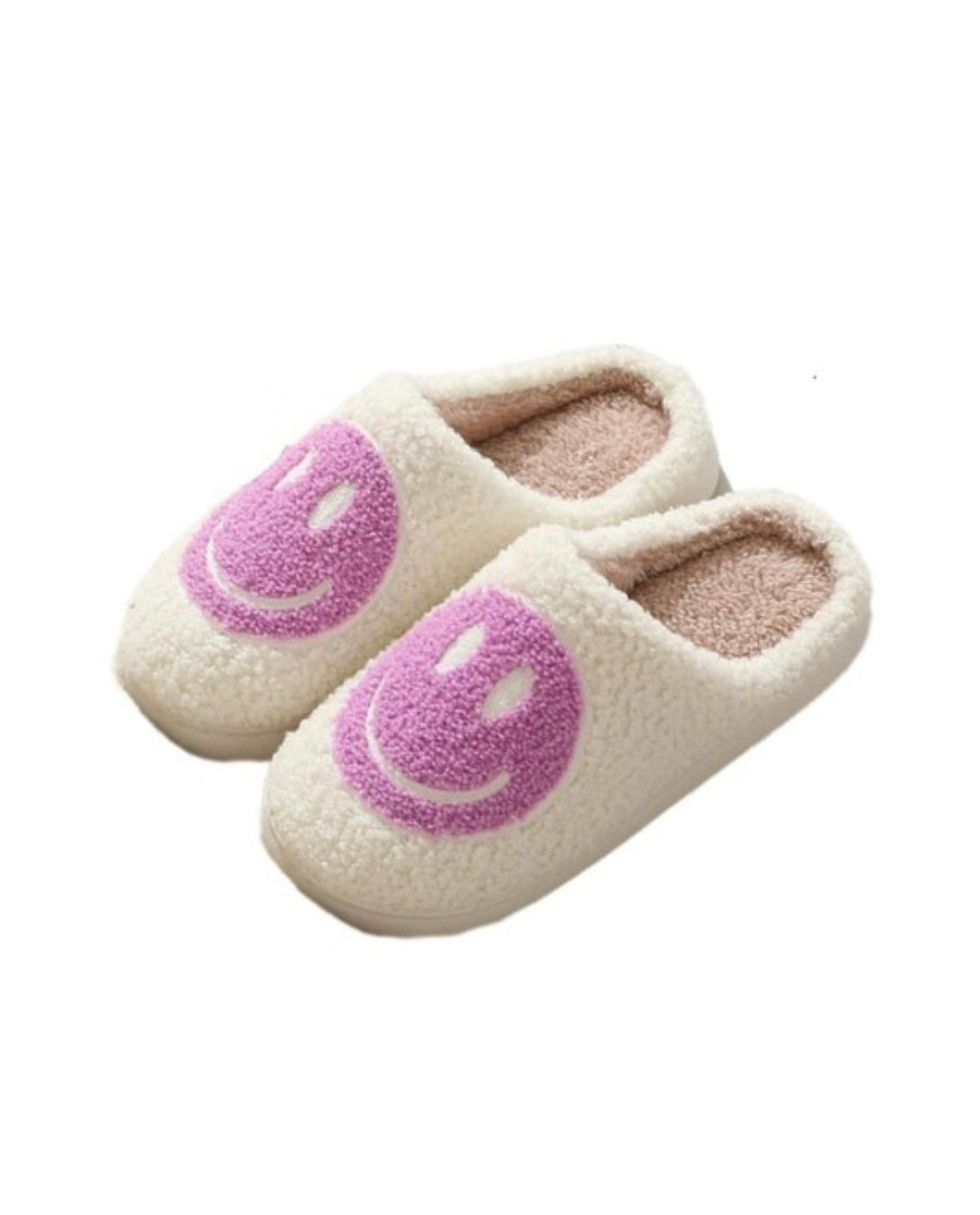 Slippers-Smiley Purple