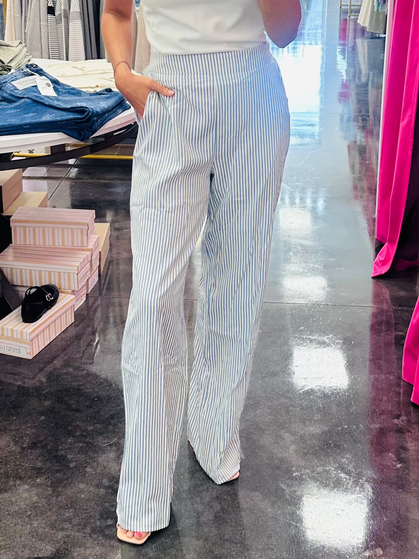 Coastal Blue Stripe Pants