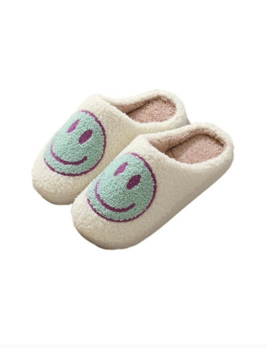 Slippers-Smiley Blue/Purple