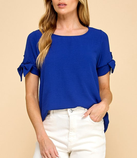 Solid Top w/tie sleeves Royal