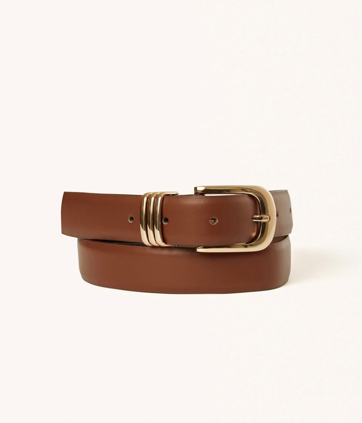 Camel Brown Leather Belt