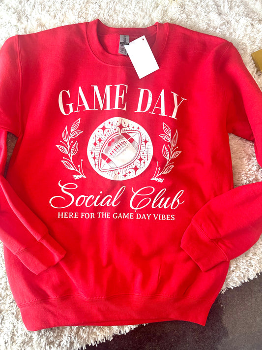 Gameday Social Club Red Sweatshirt