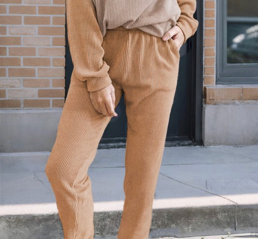 Corded Joggers Burnt Orange