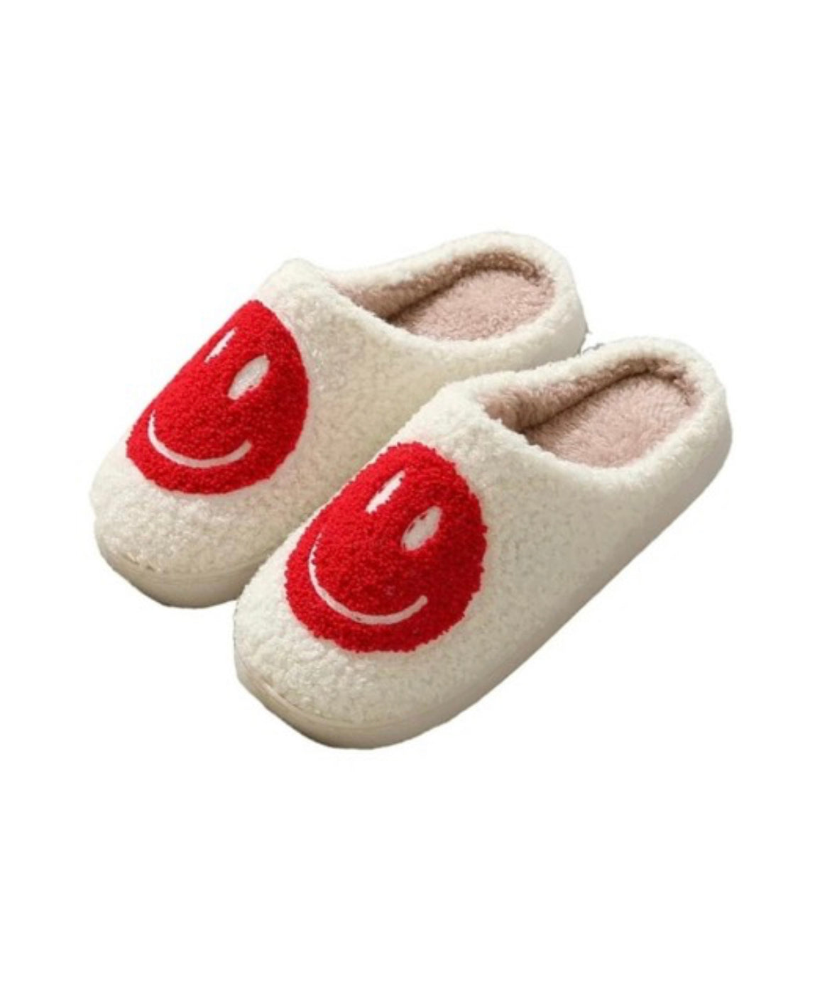 Slippers-Red Smiley